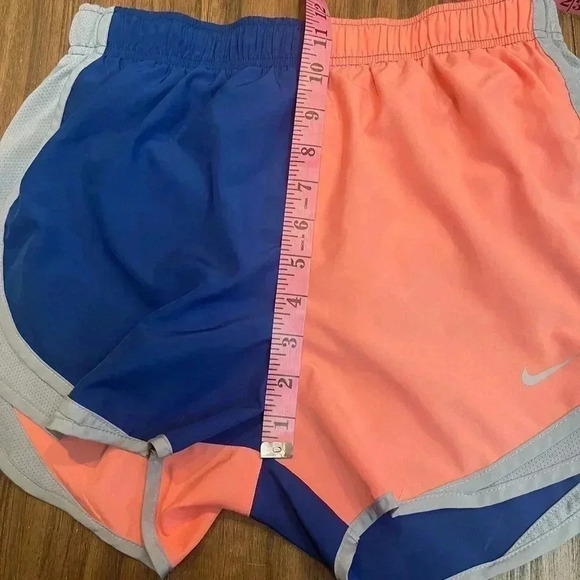 Nike Dri Fit Tempo Athletic Running Shorts Blue Peach Gray Women’s Size Medium - Picture 12 of 13
